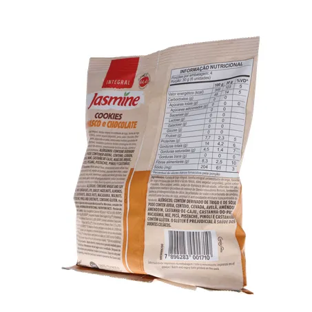 BISCOITO JASMINE COOKIES ZERO AÇÚCAR DAMASCO C/CHOCOLATE 120G 360-22