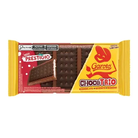 Chocolate garoto chocotrio prestigio 90