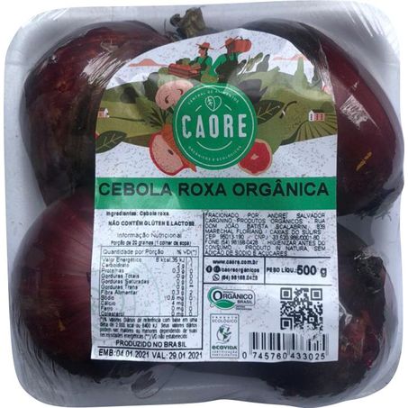CEBOLA ROXA CAORE 500G ORGÂNICA