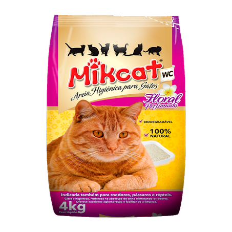 AREIA GATO MIKCAT 4KG FLORAL