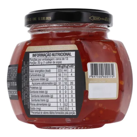 Geleia Gourmet Bom Princípio Pimenta Vermelha Pote de Vidro 250gr 360-20