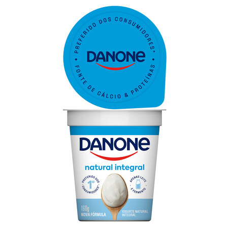 Iogurte Natural Danone Integral Frasco 160gr
