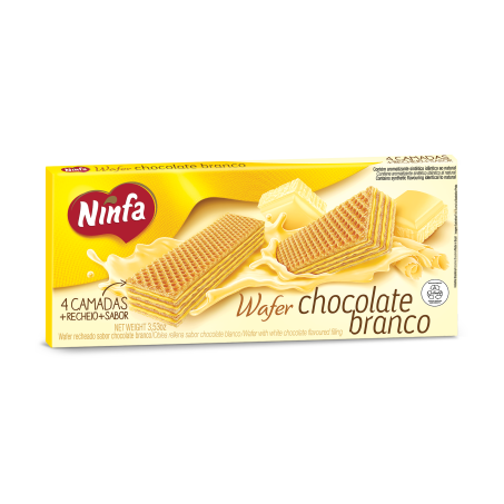 Wafer ninfa chocolate branco 84g