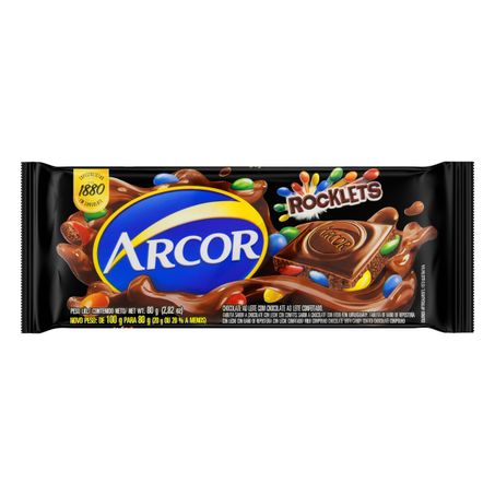 CHOCOLATE AO LEITE ROCKLETS ARCOR