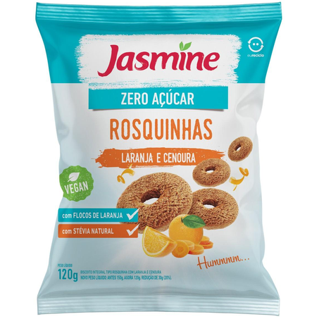 ROSQUINHA JASMINE ZERO LARANJA 150G