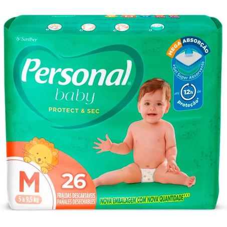 FRALDA PERSONAL BABY JUMBO M 26UN