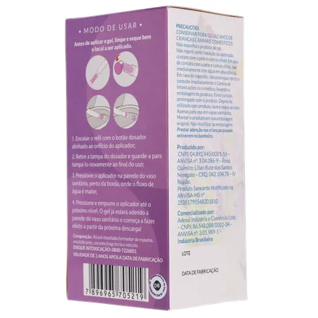 Gel adesivo sanitário sani all lavanda refil 37g 360-22