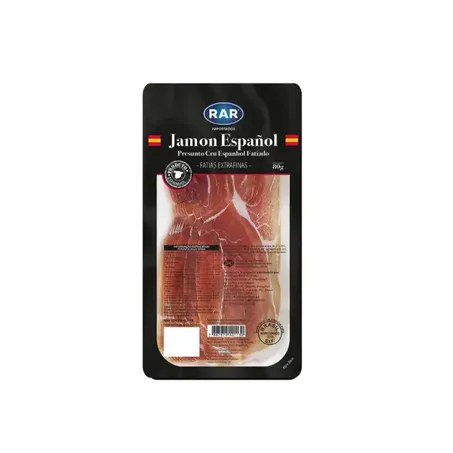 Jamon rar espanhol fatiado 80gr