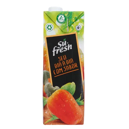 Bebida de Fruta Adoçada Su Fresh Caju Caixa com Tampa 1lt 360-1