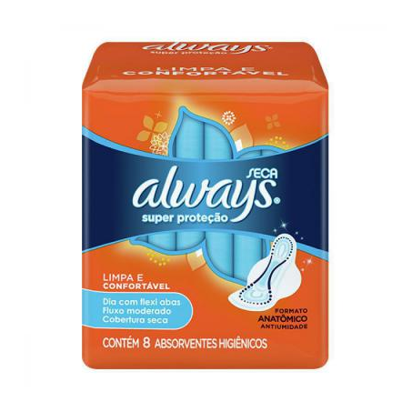 ABSORVENTE ALWAYS SECA C/ABAS 8UN