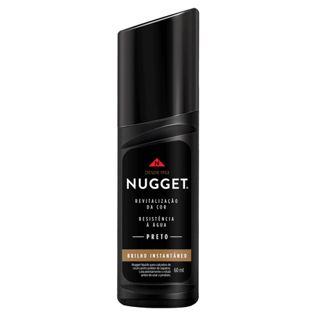 POLIDOR DE SAPATO LÍQUIDO NUGGET PRETO 60ML