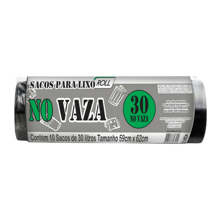 Saco P/Lixo No Vaza 30lt C/10 Rolo