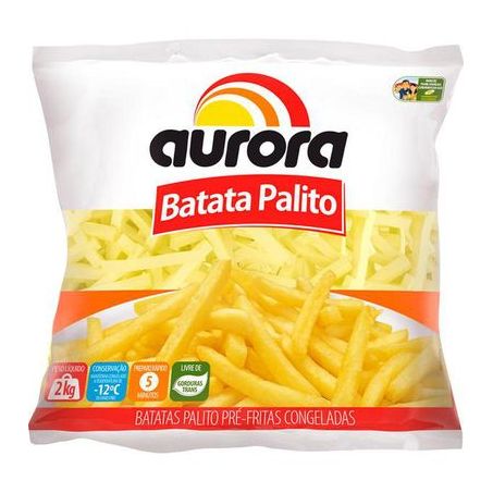 Batata Palito Congelada Aurora Pacote 2KG