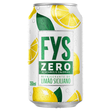 Refrigerante FYs 350ml - Limão Siciliano - Zero Açúcar - Lata