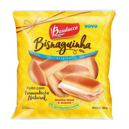 PAO BAUDUCCO BISNAGUINHA 260 G                    