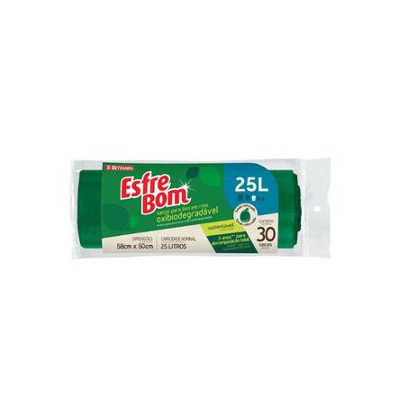 SACO LIXO BETTANIN ESFREBOM EM ROLO  BIO 25L C/30