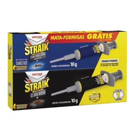 Mata baratas straik gel 10g grátis mata formiga gel 10g