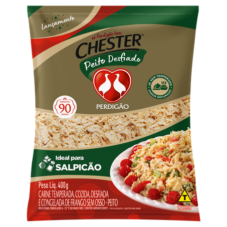 Peito de Frango Desfiado Temperado sem Osso Perdigão Chester 400g