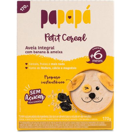 Cereal Infantil Papapa Aveia Banana e Ameixa Cx 170g