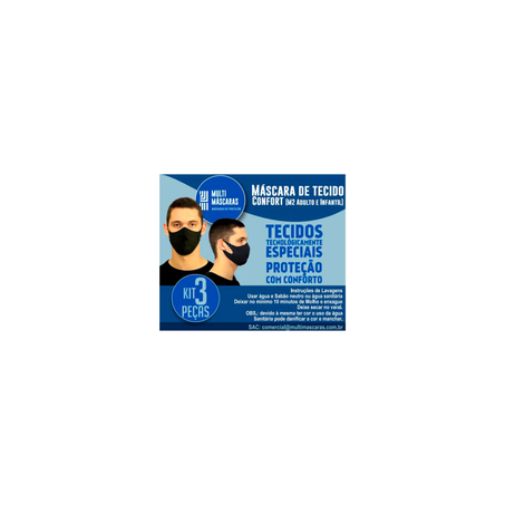 MASCARA MULTITEX TECIDO CONFORT C/3