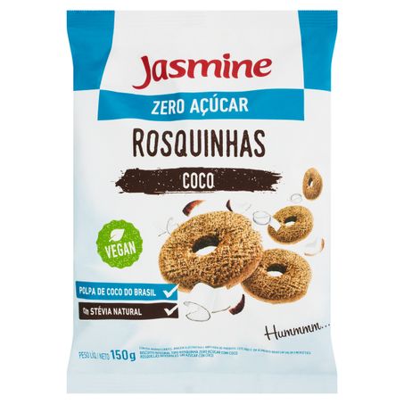 Biscoito rosquinha integral coco zero açúcar jasmine