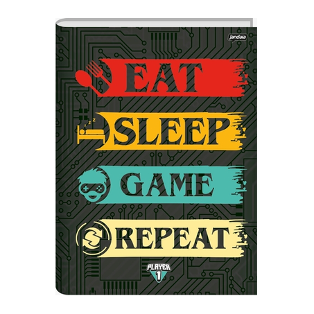 CADERNO JANDAIA CAPA DURA BROCHURA PLAYER 80F