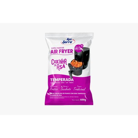 COXINHA DA ASA DE FRANGO AVE SERRA AIR FRYER TEMPERADA PACOTE 600G