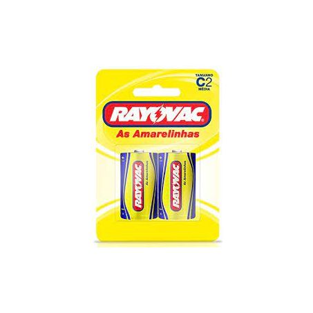 Pilha c rayovac as amarelinhas média 2 u