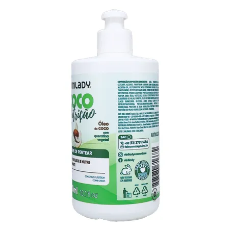 Creme de Pentear Vinilady Coco Nutrição Frasco 300ml 360-6