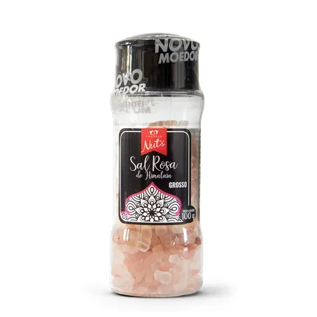 Sal Rosa do Himalaia Empório Nuts Grosso com Moedor 100g 