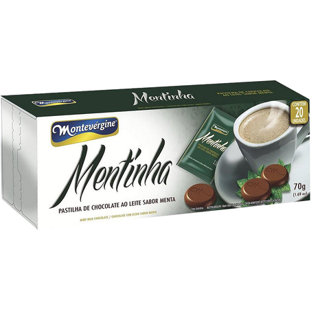 Chocolate Montevérgine 70g - Ao Leite Com Menta