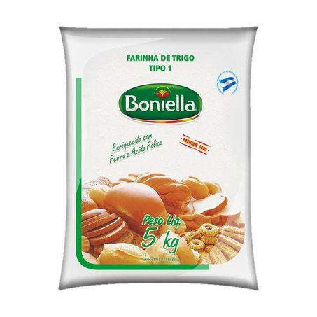 Farinha de trigo boniella tipo 1 5kg