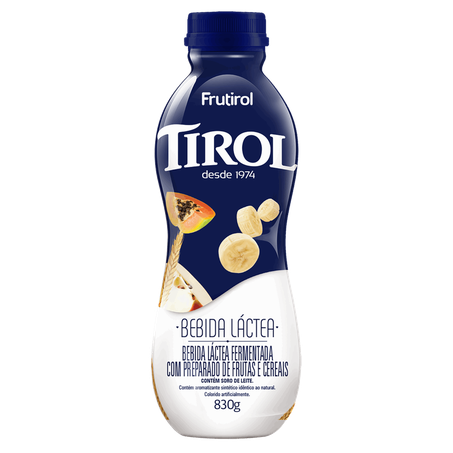 BEBIDA LACTEA TIROL GF 830G FRUTAS/CEREA