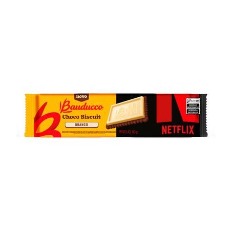 Biscoito Bauducco Chocobiscuit Branco Netflix 80g