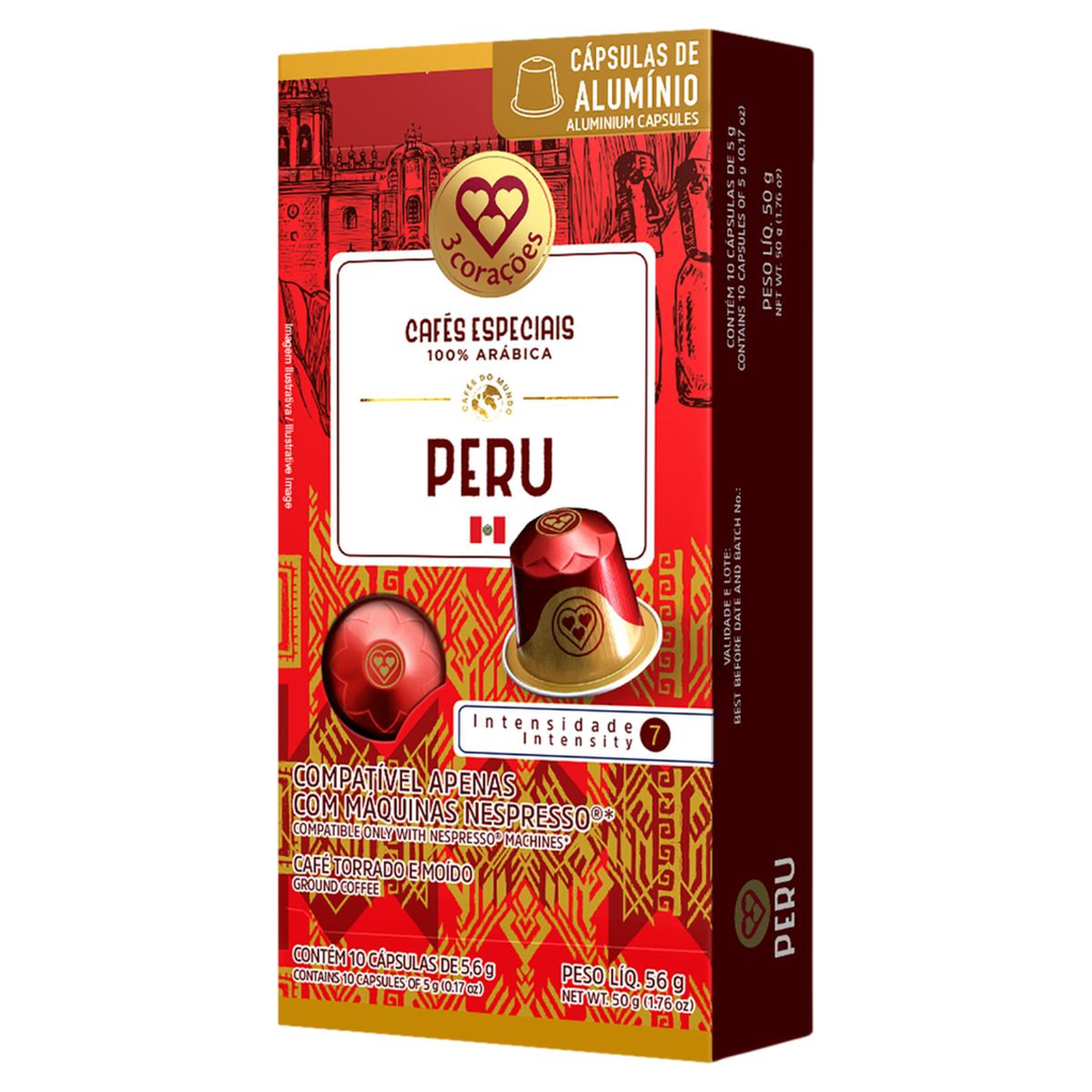 Cápsulas Tres 56g - Regiões - Peru