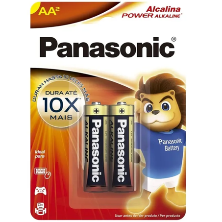 Pilha alcalina panasonic aa2 pequena 2un