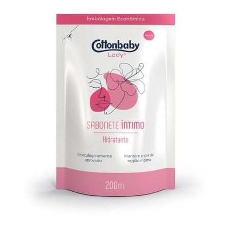 Sabonete Cottonbaby Líquido Íntimo Lady Hidratante Refil 200ml 
 