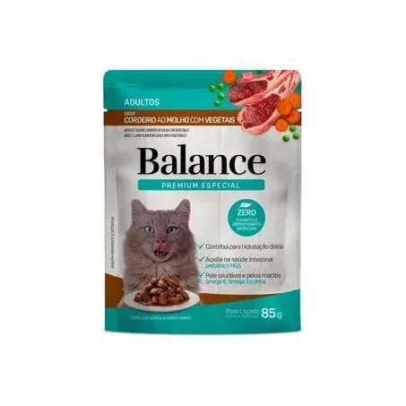 Racao balance gato adul cor/veg 85g