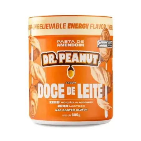 Pasta de Amendoim Dr. Peanut Doce de Leite Zero Adição de Açúcares Zero Lactose Pote 600gr