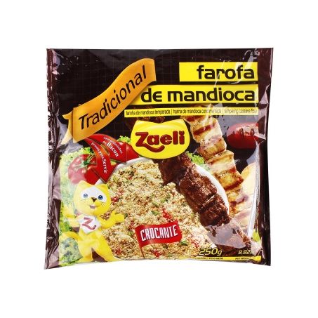 Farofa de Mandioca Zaeli Tradicional Embalagem 250G
