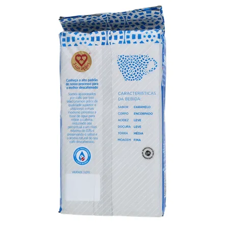 CAFÉ PÓ 3 CORAÇÕES DESCAFEINADO 250G 360-19