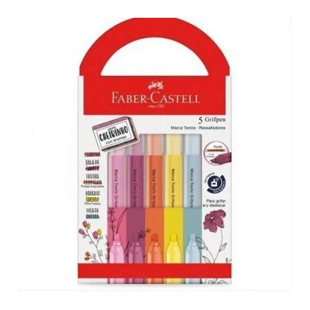 MARCA TEXTO FABER CASTELL 5COR GRIFPEN 