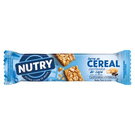 Barra de Cereais Nutry 22g - Castanha-de-caju com Chocolate