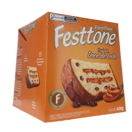Panettone Festtone Trufado Doce De Leite 400G 360-15