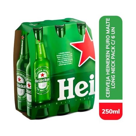 Heineken Cerveja Lager 250Ml Long Neck