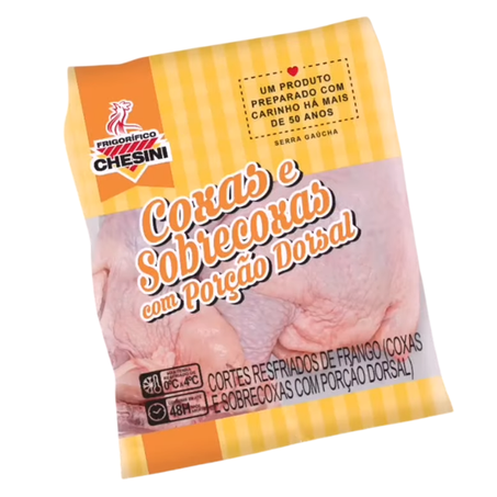 COXA COM SOBRECOXA DE FRANGO CHESINI DORSAL PCT CONGELADA KG
