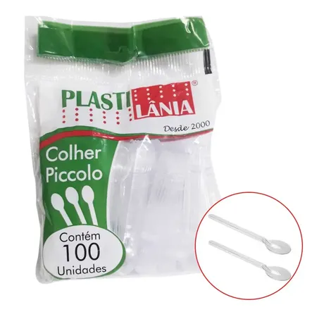 Colher descartável plastilania para café c/100