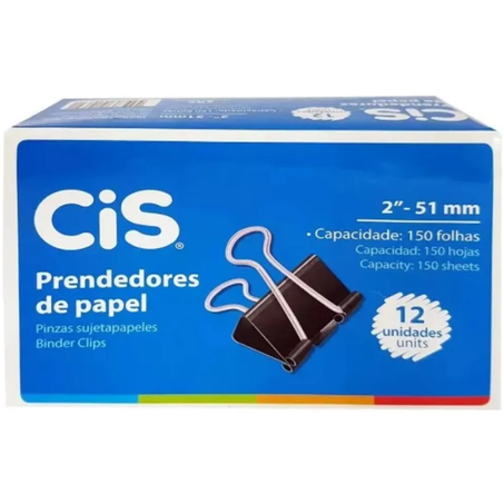PRENDEDOR DE PAPEL GRAMPOMOL BINDER 51MM CIS C/12UN
