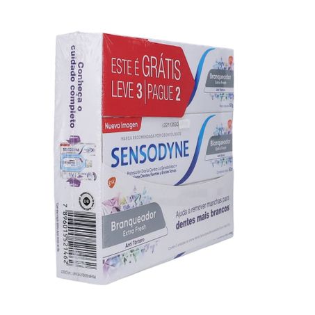 Creme Dental Sensodyne 50g Lv3 Pg2 Branqueador Extra Fresh 360-30