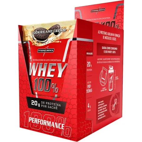 Whey 100% Cookies Sachê Integral Médica 30g